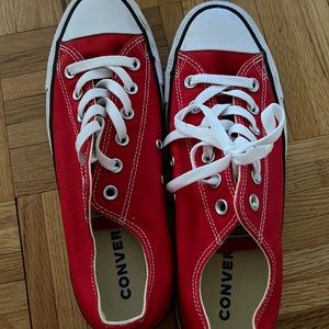Red Converse Size 9.5 Like New